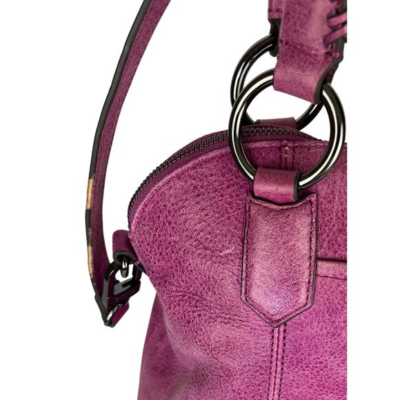 Aimee Kestenberg Fuchsia Leather Shoulder Bag - Picture 6 of 10